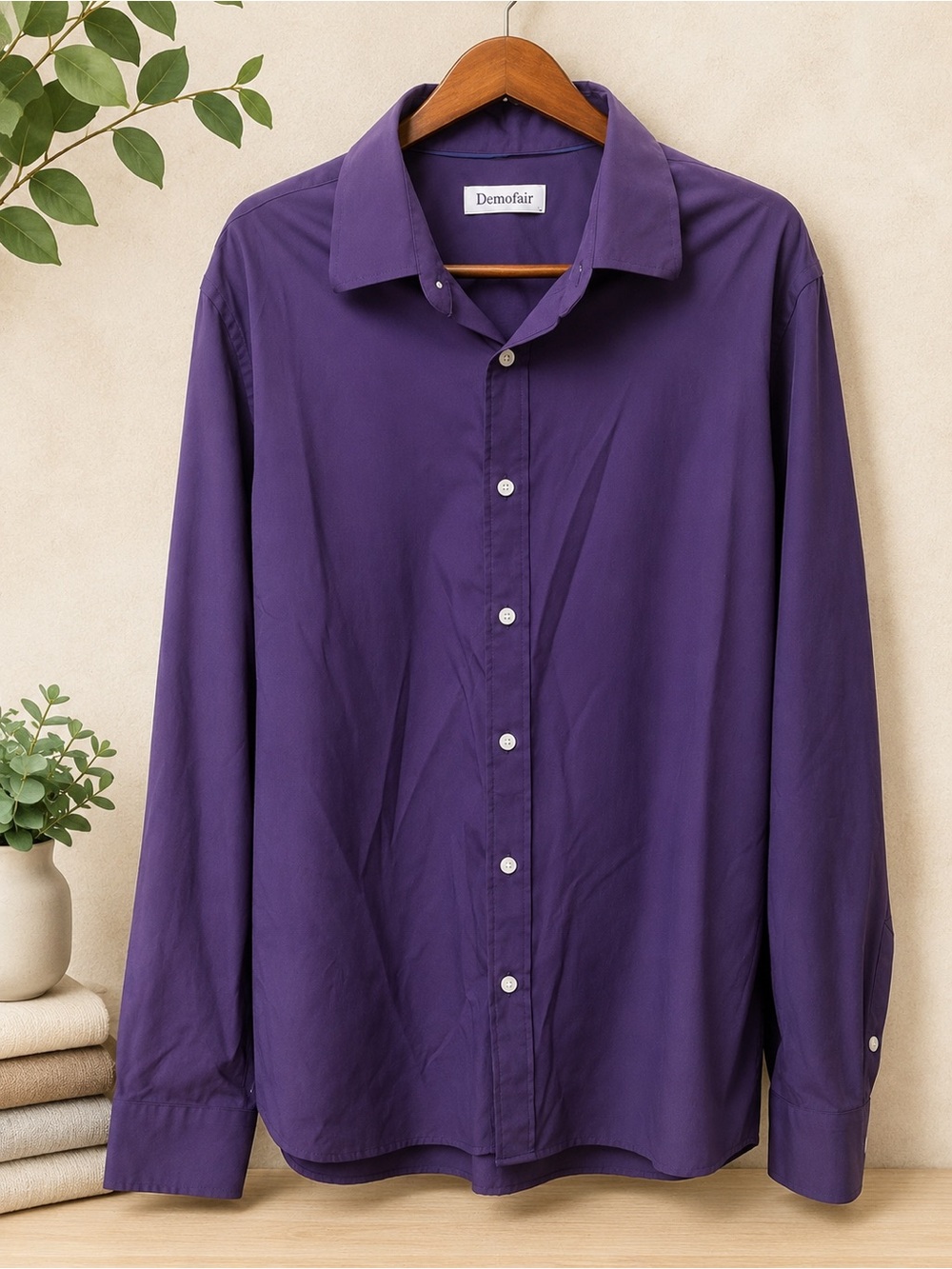 Men’s Purple Button Up Dress Shirt